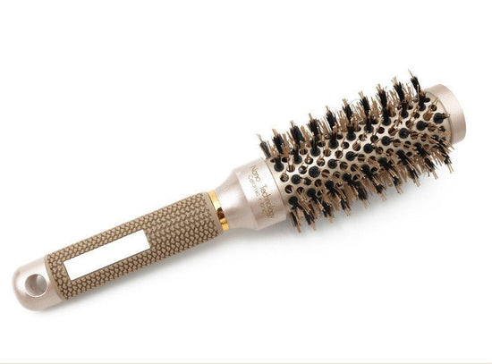 Hair Comb Brush Nano Hairbrush Ceramic Ion Round Barrel Comb Hairdressing Hair Salon Styling Tool $25.00 Dana Fashion style: B Beauty Tools Product material: Material: ABS Details: Product category: Curling comb Size: Above 20cm Ceramic panel/uniform heat