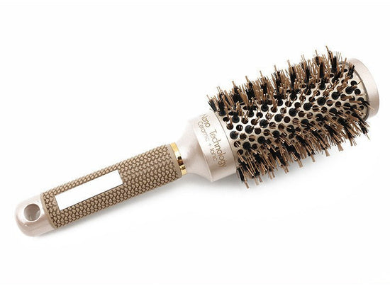 Hair Comb Brush Nano Hairbrush Ceramic Ion Round Barrel Comb Hairdressing Hair Salon Styling Tool $25.00 Dana Fashion style: C Beauty Tools Product material: Material: ABS Details: Product category: Curling comb Size: Above 20cm Ceramic panel/uniform heat