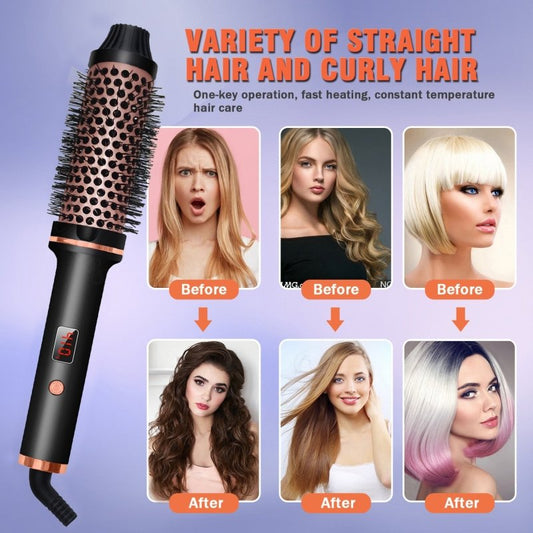 Hair Curler Straight Comb Multifunctional Household Portable $63.94 Dana Fashion Color: Black set Electrical outlet: EU Beauty Tools Product information: Power: European standard, American Standard, British Standard Power supply mode: Wired (AC) Color: Bl