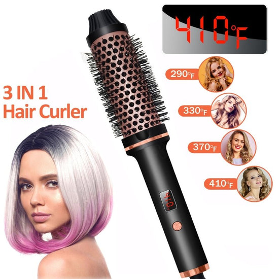 Hair Curler Straight Comb Multifunctional Household Portable $63.94 Dana Fashion Color: Black set Electrical outlet: EU Beauty Tools Product information: Power: European standard, American Standard, British Standard Power supply mode: Wired (AC) Color: Bl