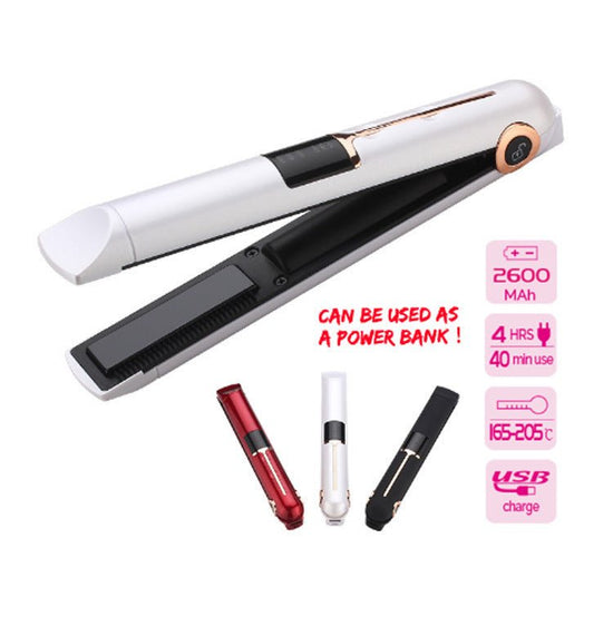 Hair curler $59.99 Dana Fashion Power: Black Beauty Tools Product Details Name: Wireless splint hair straightener Material: PC, PA66 Charging cable: micro USB charging cable (1 meter) Charging time: 3 hours - 4 hours Standby working time 205 ° up to 40 po