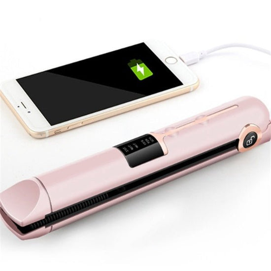 Hair curler $59.99 Dana Fashion Power: Pink Beauty Tools Product Details Name: Wireless splint hair straightener Material: PC, PA66 Charging cable: micro USB charging cable (1 meter) Charging time: 3 hours - 4 hours Standby working time 205 ° up to 40 poi