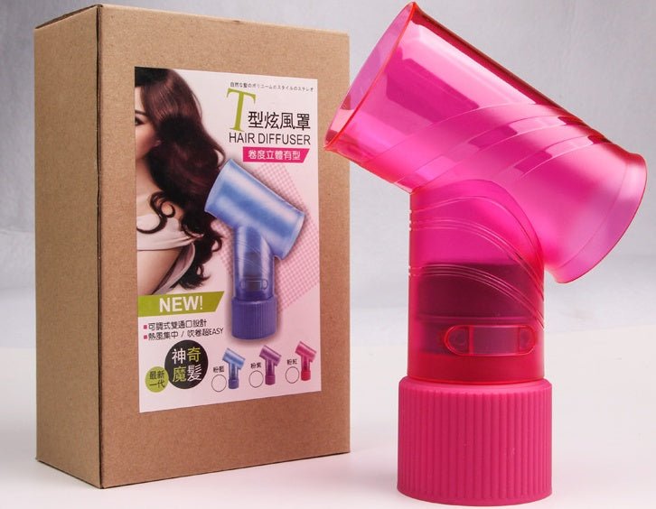 Hair dryer magic curls $21.46 Dana Fashion Color: Black Beauty Tools Material: ABS environmentally friendly material Applicable: stereotype drying, curly hair style Features: high temperature resistance, not easy to deform Size: 15.2*7.2*21cm Multiple pur