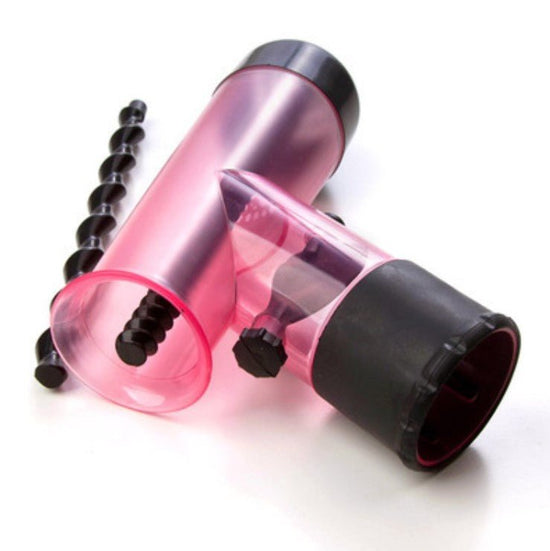 Hair dryer magic curls $21.46 Dana Fashion Color: Light Pink Beauty Tools Material: ABS environmentally friendly material Applicable: stereotype drying, curly hair style Features: high temperature resistance, not easy to deform Size: 15.2*7.2*21cm Multipl
