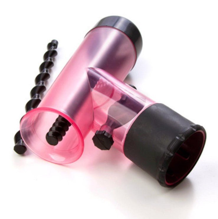 Hair dryer magic curls $21.46 Dana Fashion Color: Light Pink Beauty Tools Material: ABS environmentally friendly material Applicable: stereotype drying, curly hair style Features: high temperature resistance, not easy to deform Size: 15.2*7.2*21cm Multipl