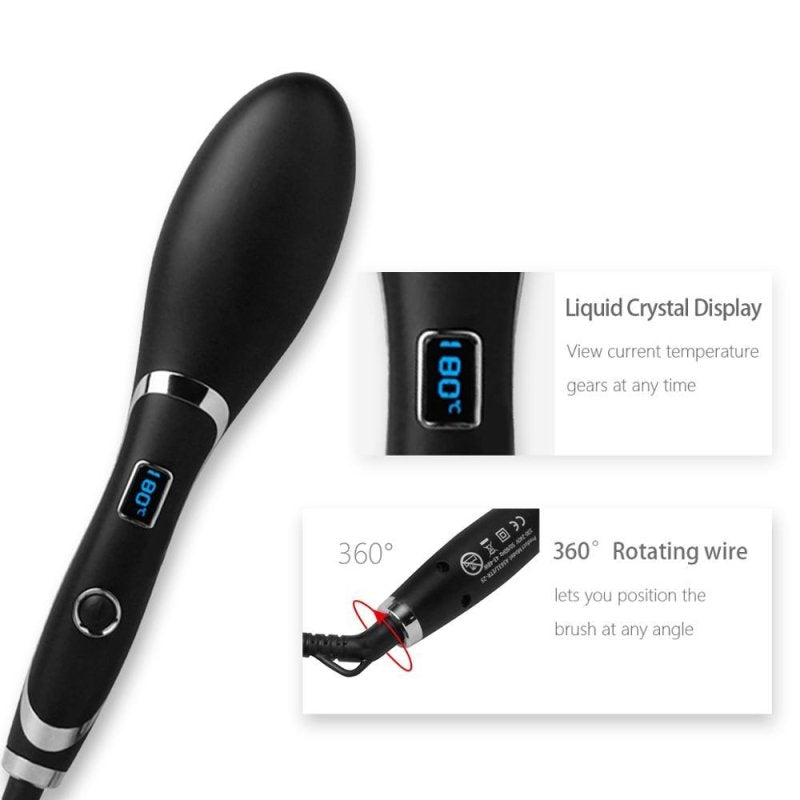 Hair Straightener Comb Hair Electric Brush Comb Irons Auto Straight Hair Comb $39.00 Dana Fashion Model: EU Beauty Tools Material ABS origin zhejiang product launch date 2018 Power mode plug-in specification 25.5*6* 4.2cm brand brand Model etr-25 weight 0