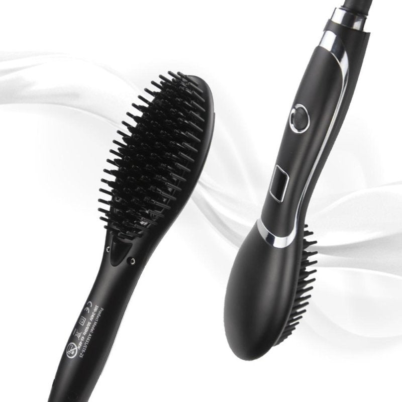 Hair Straightener Comb Hair Electric Brush Comb Irons Auto Straight Hair Comb $39.00 Dana Fashion Model: EU Beauty Tools Material ABS origin zhejiang product launch date 2018 Power mode plug-in specification 25.5*6* 4.2cm brand brand Model etr-25 weight 0