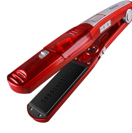 Hair straightener wholesale electric splint mixed batch steam hydrating straight hair stick $39.00 Dana Fashion Model: EU Beauty Tools Product category: Hair straightener Applicable hair: wet and dry Thermal conductor material: tourmaline ceramic Thermal