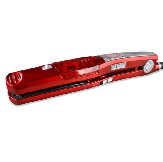 Hair straightener wholesale electric splint mixed batch steam hydrating straight hair stick $39.00 Dana Fashion Model: EU Beauty Tools Product category: Hair straightener Applicable hair: wet and dry Thermal conductor material: tourmaline ceramic Thermal