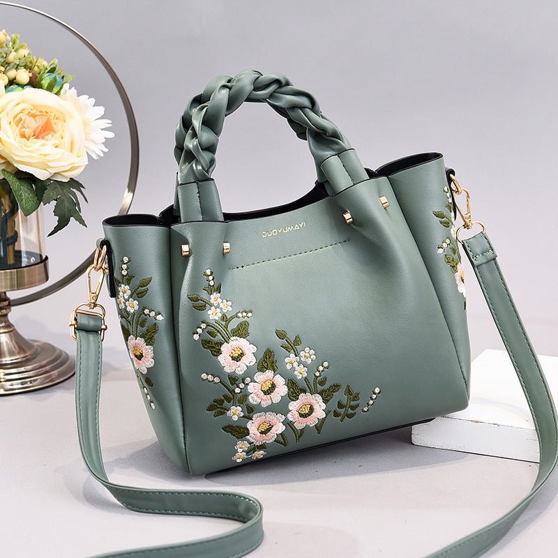 Hand Bags Tote Bag For Women Shoulder Woman Ladies Shopping $41.86 Dana Fashion Color: Green Women's Bags Product information: Material technology: PU leather Closed way: Drawstring pattern: Plain Popular elements: Car stitching color classification: whit