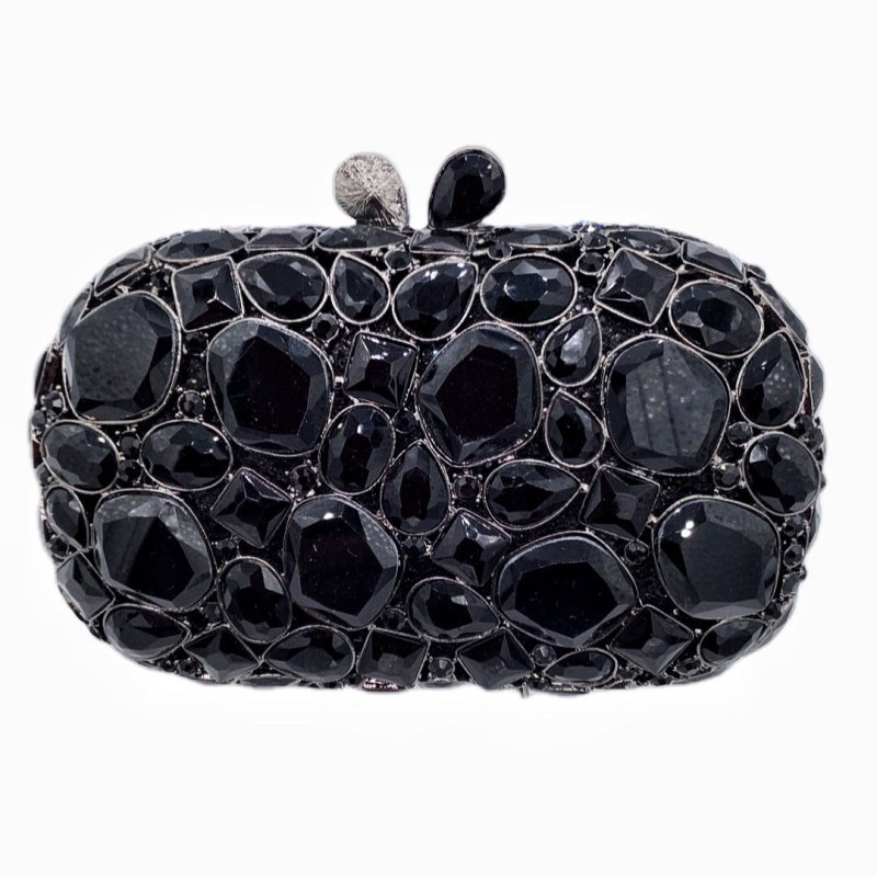 Hand-held New Diamond Evening Bag $156.00 Dana Fashion Color: Black Women's Bags Product information: Lining texture: PU Applicable scenarios: Daily matching Color: Crystal yellow, champagne, silver, green, purple, red, rose red, royal blue, black, gold c