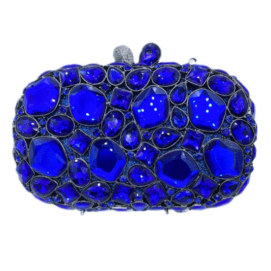 Hand-held New Diamond Evening Bag $156.00 Dana Fashion Color: Sapphire Blue Women's Bags Product information: Lining texture: PU Applicable scenarios: Daily matching Color: Crystal yellow, champagne, silver, green, purple, red, rose red, royal blue, black