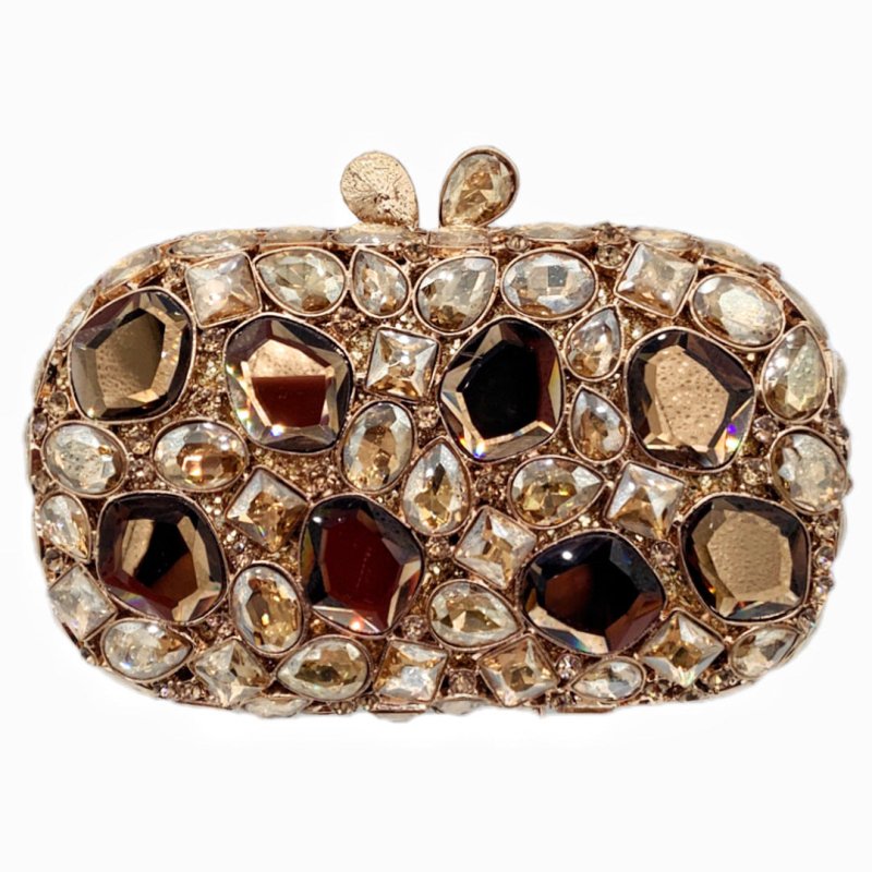 Hand-held New Diamond Evening Bag $156.00 Dana Fashion Color: Crystal Yellow Women's Bags Product information: Lining texture: PU Applicable scenarios: Daily matching Color: Crystal yellow, champagne, silver, green, purple, red, rose red, royal blue, blac