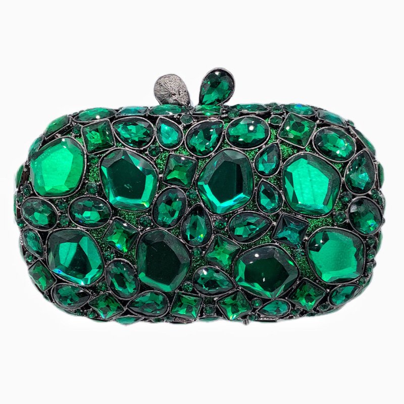 Hand-held New Diamond Evening Bag $156.00 Dana Fashion Color: Green Women's Bags Product information: Lining texture: PU Applicable scenarios: Daily matching Color: Crystal yellow, champagne, silver, green, purple, red, rose red, royal blue, black, gold c