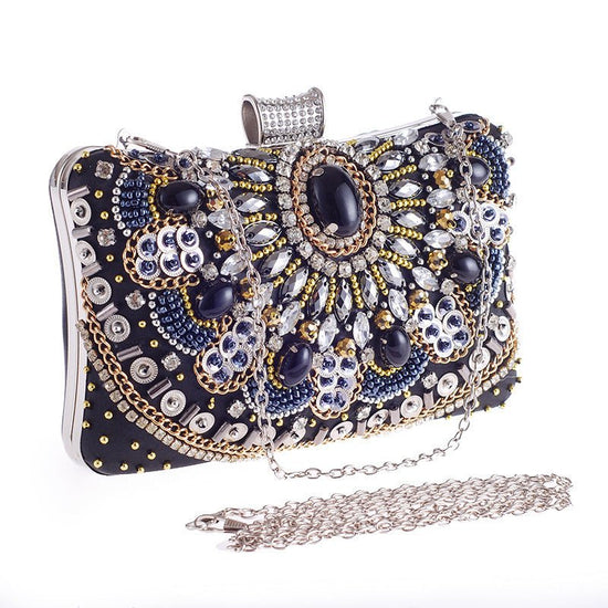 Hand-Made Beaded Clutches For Women'S Handbags In Europe And America $63.13 Dana Fashion Color: Black Women's Bags Product information Style: European and American style Material: Polyester Fabric texture: polyester Style: Women's Clutch Popular Elements: