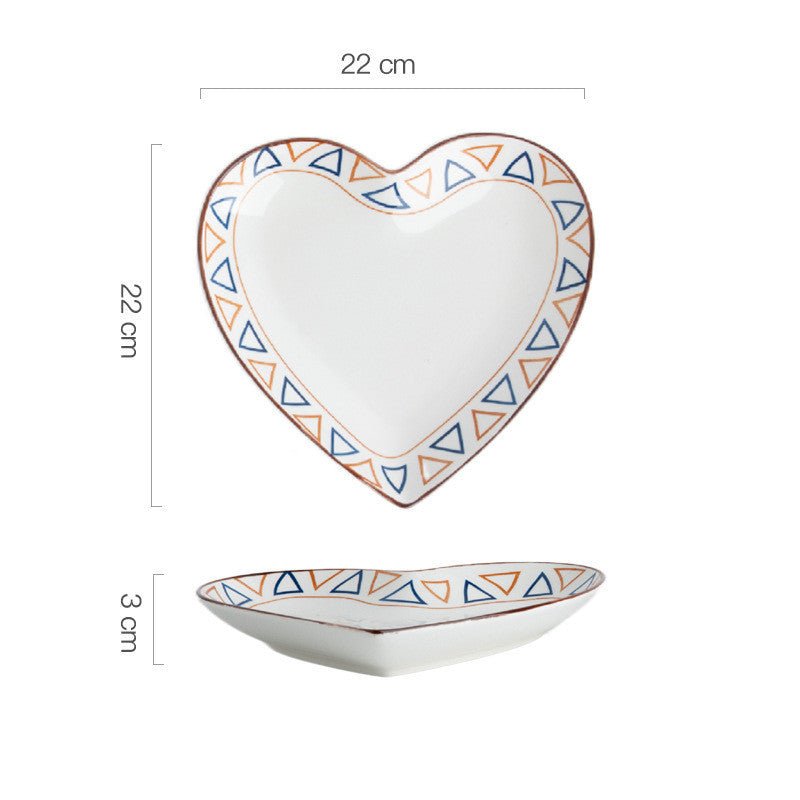 Hand Painted Bakeware Heart Shaped Plate Square Dumpling Plate $19.50 Dana Fashion style: G Size: 9inches Dana's Kitchen Product information: Ceramic plate Material: Porcelain Style: Chinese Shape: Irregular shape Microwave: available Surface technology:
