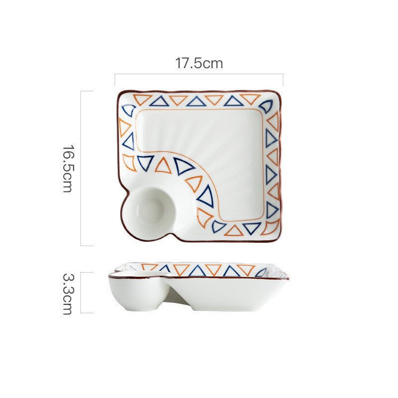 Hand Painted Bakeware Heart Shaped Plate Square Dumpling Plate $19.50 Dana Fashion style: A Size: 7inches Dana's Kitchen Product information: Ceramic plate Material: Porcelain Style: Chinese Shape: Irregular shape Microwave: available Surface technology:
