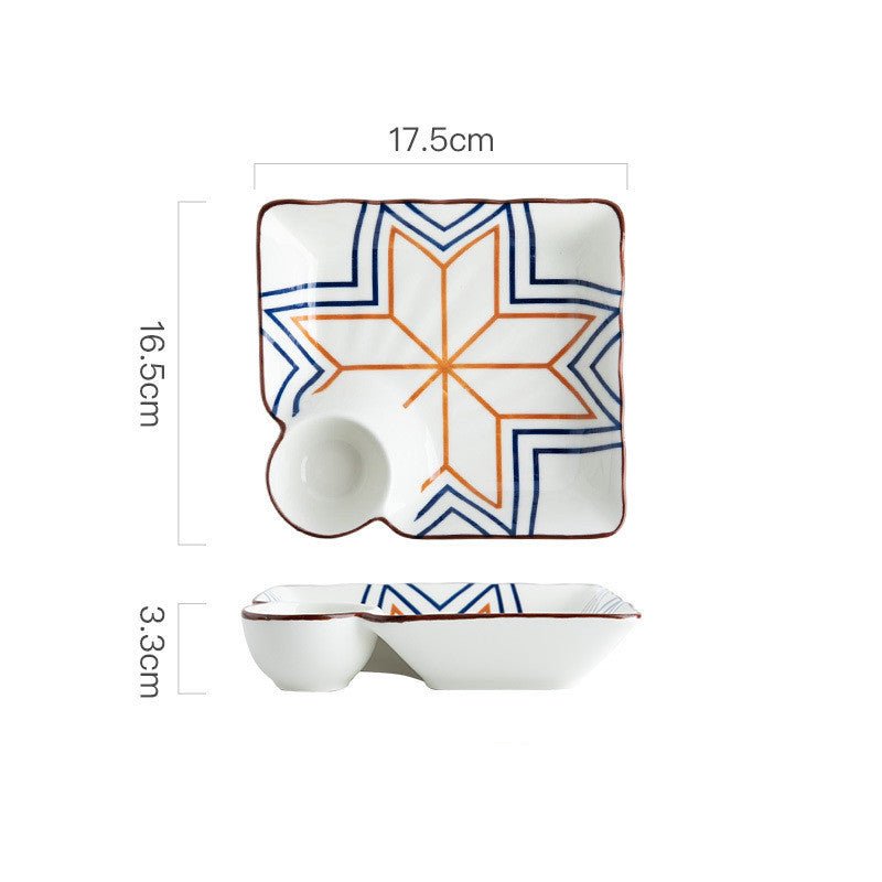 Hand Painted Bakeware Heart Shaped Plate Square Dumpling Plate $19.50 Dana Fashion style: B Size: 7inches Dana's Kitchen Product information: Ceramic plate Material: Porcelain Style: Chinese Shape: Irregular shape Microwave: available Surface technology: