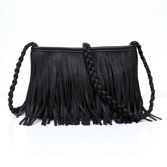 Hand-woven Tassel Bag Shoulder Crossbody Bag $54.93 Dana Fashion Color: Black Women's Bags Product information: Lining texture: polyester cotton Pattern: solid color Color: khaki, black, brown, gray, beige Processing Method: soft surface Outer bag type: S