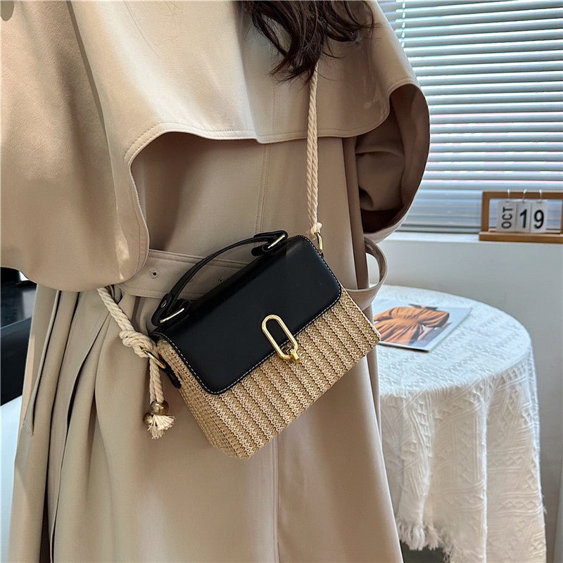 Handbag Western Style One-shoulder Versatile Woven Bag $53.43 Dana Fashion Color: Black Women's Bags Product information: Lining texture: Polyester Applicable scenarios: Daily matching Color: black, white, yellow Outer bag type: Three-dimensional pocket H