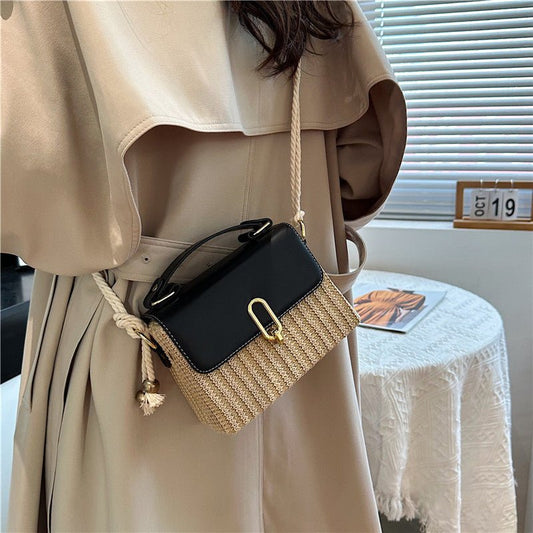 Handbag Western Style One-shoulder Versatile Woven Bag $53.43 Dana Fashion Color: Black Women's Bags Product information: Lining texture: Polyester Applicable scenarios: Daily matching Color: black, white, yellow Outer bag type: Three-dimensional pocket H