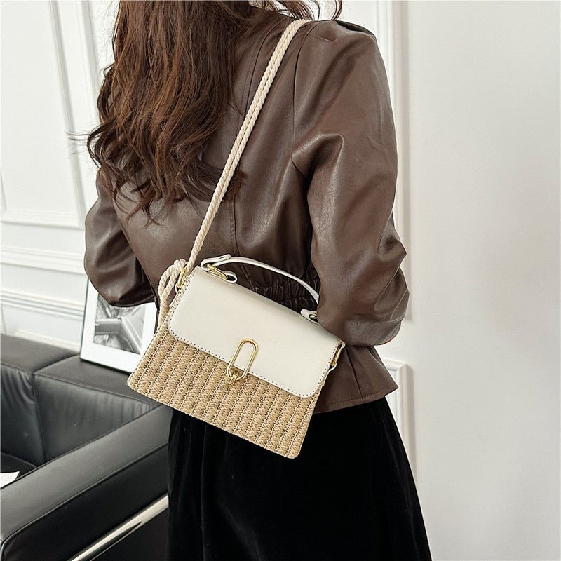 Handbag Western Style One-shoulder Versatile Woven Bag $53.43 Dana Fashion Color: Black Women's Bags Product information: Lining texture: Polyester Applicable scenarios: Daily matching Color: black, white, yellow Outer bag type: Three-dimensional pocket H