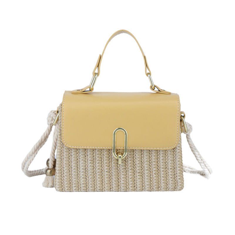 Handbag Western Style One-shoulder Versatile Woven Bag $53.43 Dana Fashion Color: Yellow Women's Bags Product information: Lining texture: Polyester Applicable scenarios: Daily matching Color: black, white, yellow Outer bag type: Three-dimensional pocket