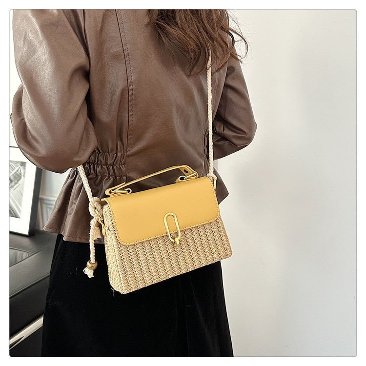 Handbag Western Style One-shoulder Versatile Woven Bag $53.43 Dana Fashion Color: Black Women's Bags Product information: Lining texture: Polyester Applicable scenarios: Daily matching Color: black, white, yellow Outer bag type: Three-dimensional pocket H