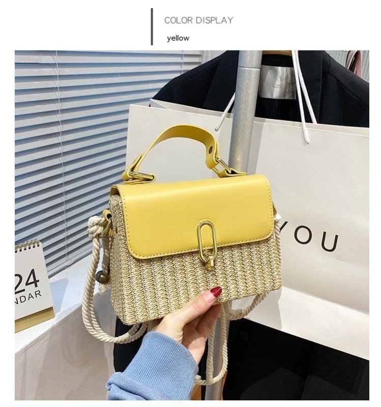 Handbag Western Style One-shoulder Versatile Woven Bag $53.43 Dana Fashion Color: Black Women's Bags Product information: Lining texture: Polyester Applicable scenarios: Daily matching Color: black, white, yellow Outer bag type: Three-dimensional pocket H