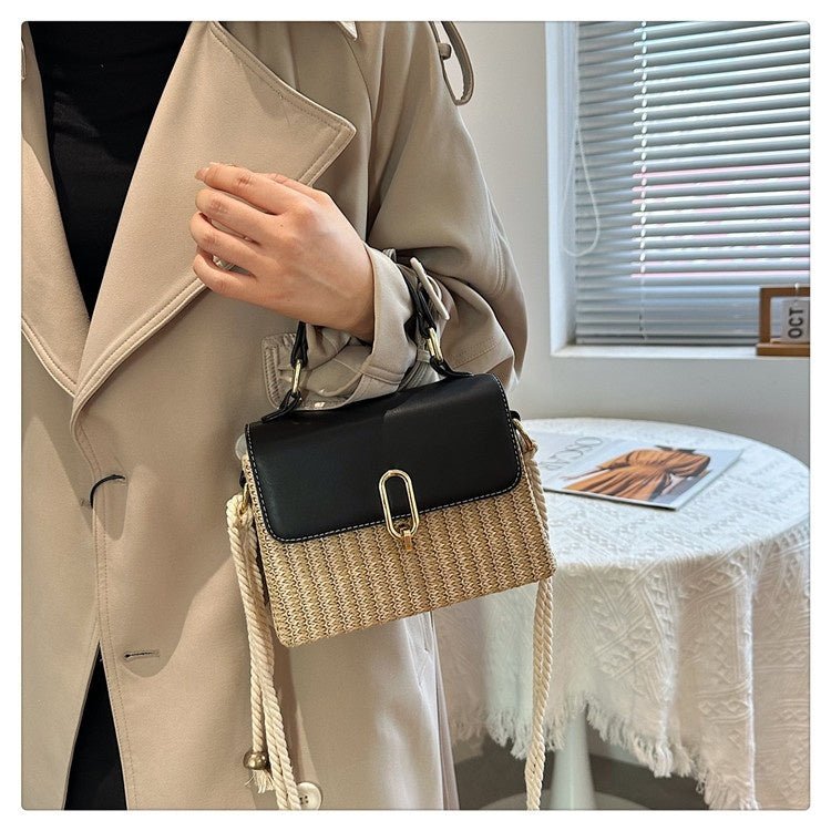 Handbag Western Style One-shoulder Versatile Woven Bag $53.43 Dana Fashion Color: Black Women's Bags Product information: Lining texture: Polyester Applicable scenarios: Daily matching Color: black, white, yellow Outer bag type: Three-dimensional pocket H