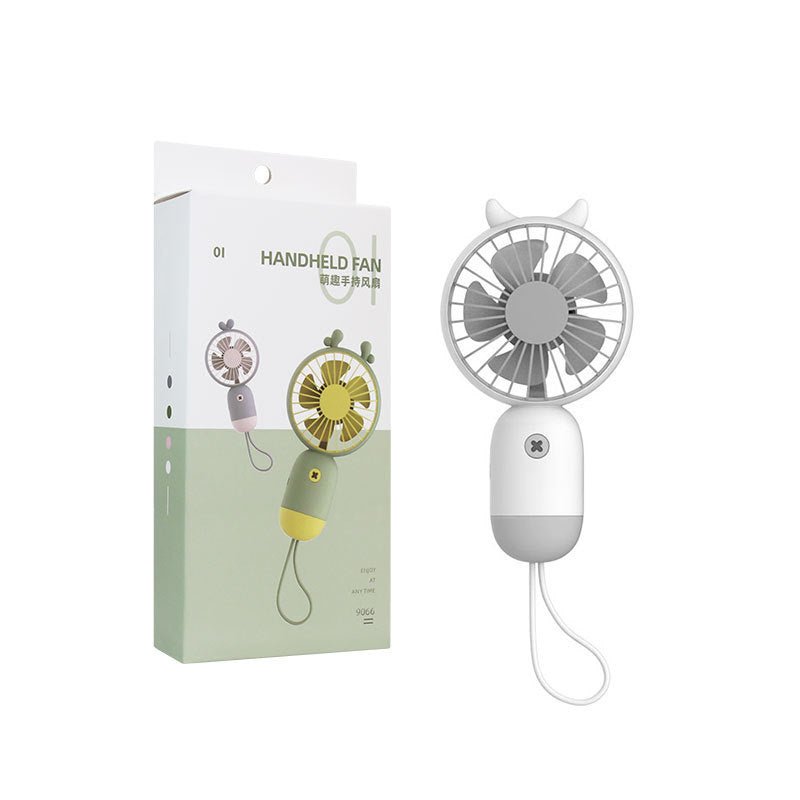 Handheld portable mini fan $38.12 Dana Fashion Color: Green Toys & Hobbies Product name: cute hand-held fan Rated voltage: 3.7V Rated power: 1.5W Battery capacity: 500mAh Material: ABS + silicone Charging time: 2 hours Working time: 2.5-4 hours (depending