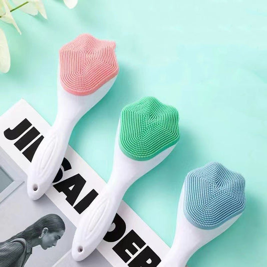 Handheld Silicone Face Scrubber Exfoliator, Face Brushes For Cleansing And Exfoliating, Manual Facial Cleansing Brush, Gentle Soft Face Wash Brush For Sensitive, Delicate, Dry Skin $43.99 Dana Fashion Color: Blue Beauty Tools Enlarge Brush Head - Cat Paw