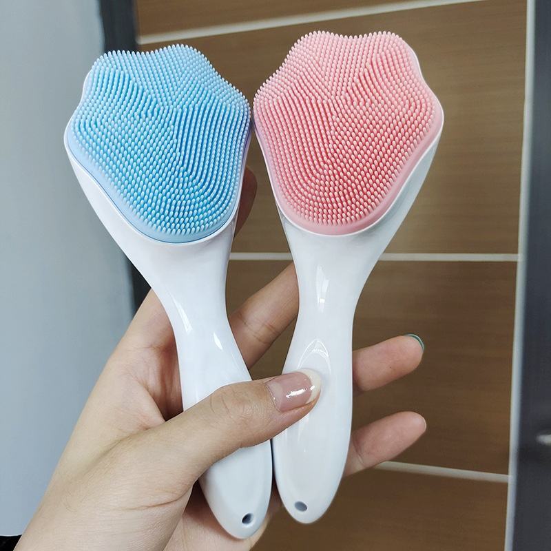 Handheld Silicone Face Scrubber Exfoliator, Face Brushes For Cleansing And Exfoliating, Manual Facial Cleansing Brush, Gentle Soft Face Wash Brush For Sensitive, Delicate, Dry Skin $43.99 Dana Fashion Color: Blue Beauty Tools Enlarge Brush Head - Cat Paw