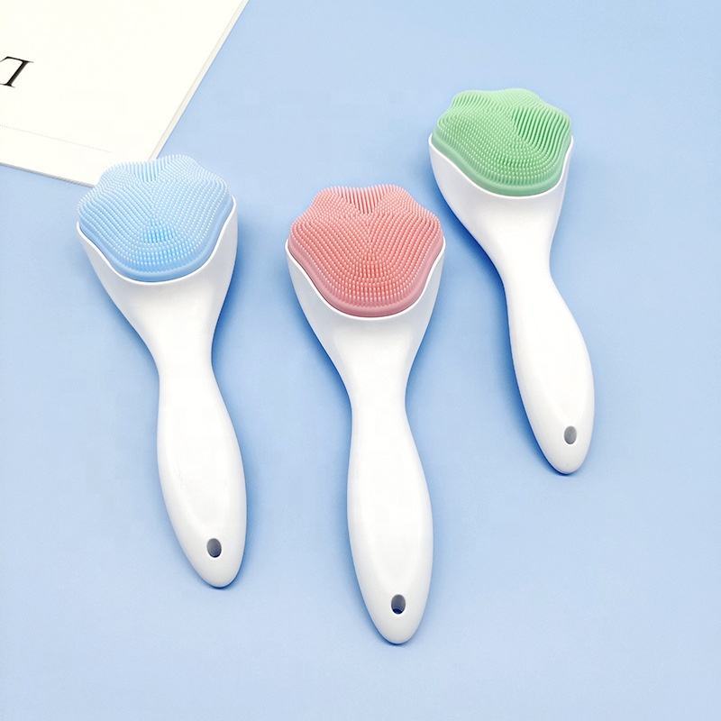 Handheld Silicone Face Scrubber Exfoliator, Face Brushes For Cleansing And Exfoliating, Manual Facial Cleansing Brush, Gentle Soft Face Wash Brush For Sensitive, Delicate, Dry Skin $43.99 Dana Fashion Color: Blue Beauty Tools Enlarge Brush Head - Cat Paw