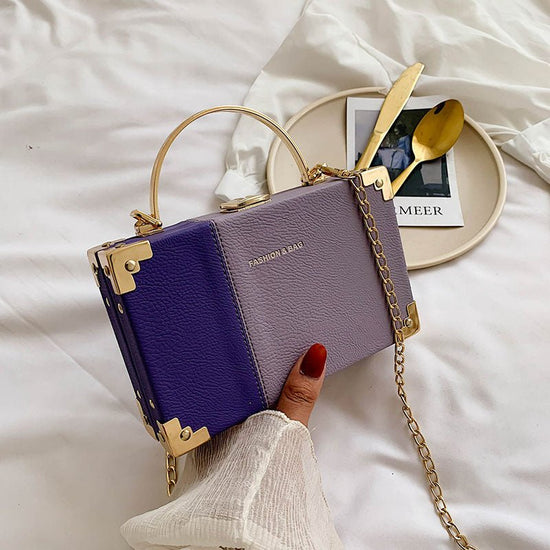 Handle Box Design Ladies Party Clutch Bag Purses $34.93 Dana Fashion Color: Black Women's Bags Material : PU-artificial leather Size : Length 7.48 in/19cm Width 1.97 in/5cm Height 4.72 in/12cm Weight: 0.47kg with a long chain