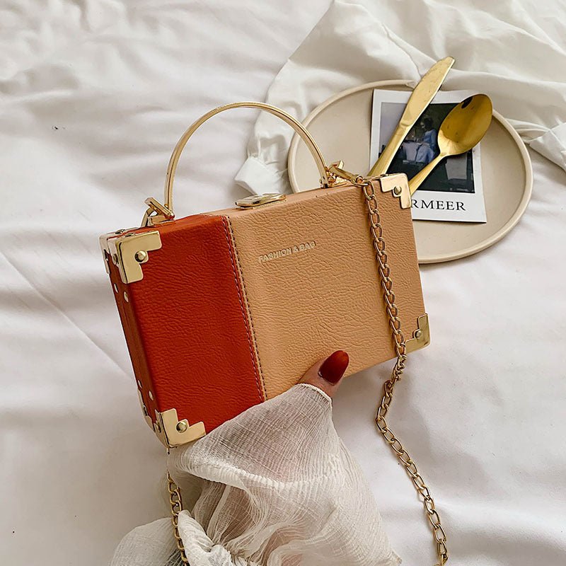 Handle Box Design Ladies Party Clutch Bag Purses $34.93 Dana Fashion Color: Black Women's Bags Material : PU-artificial leather Size : Length 7.48 in/19cm Width 1.97 in/5cm Height 4.72 in/12cm Weight: 0.47kg with a long chain