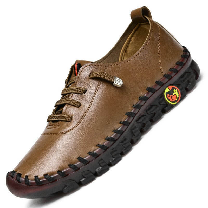 Handmade Stitching Women's Shoes Beef Tendon Soft Bottom $29.90 Dana Fashion Color: Dark Brown Size: 35 Women's shoes Product information: Pattern: solid color Lining material: Microfiber Applicable sports: Universal Upper height: low top Heel height: fla