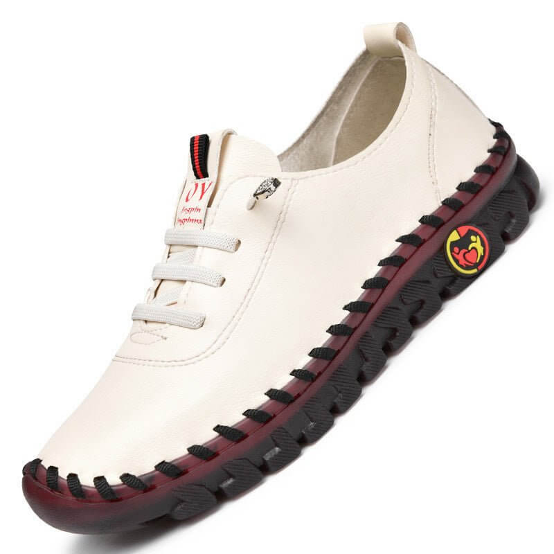 Handmade Stitching Women's Shoes Beef Tendon Soft Bottom $29.90 Dana Fashion Color: White Size: 35 Women's shoes Product information: Pattern: solid color Lining material: Microfiber Applicable sports: Universal Upper height: low top Heel height: flat hee