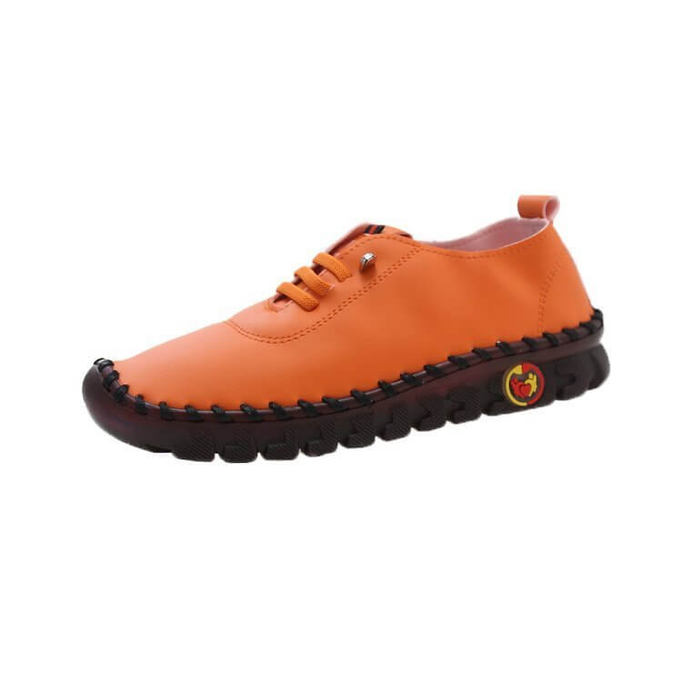 Handmade Stitching Women's Shoes Beef Tendon Soft Bottom $29.90 Dana Fashion Color: Orange Size: 35 Women's shoes Product information: Pattern: solid color Lining material: Microfiber Applicable sports: Universal Upper height: low top Heel height: flat he