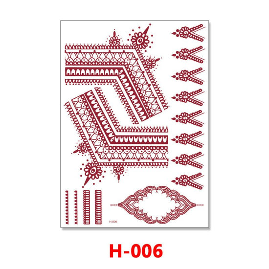 Hannah Red Lace Water Transfer Tattoo Sticker $7.30 Dana Fashion Pattern: H006 Size: 148X210MM Women's Accessories Product information: Pattern: H-001,H-002,H-003,H-004,H-005,H-006,H-007,H-008,H-009 Manufacturing process: transfer printing Material: craft
