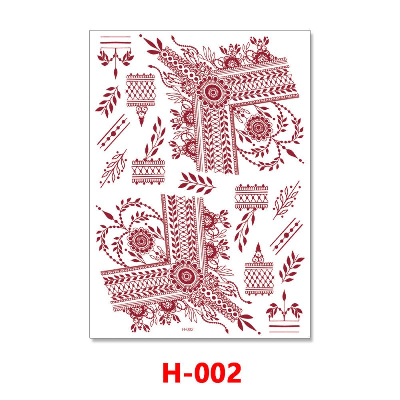Hannah Red Lace Water Transfer Tattoo Sticker $7.30 Dana Fashion Pattern: H002 Size: 148X210MM Women's Accessories Product information: Pattern: H-001,H-002,H-003,H-004,H-005,H-006,H-007,H-008,H-009 Manufacturing process: transfer printing Material: craft