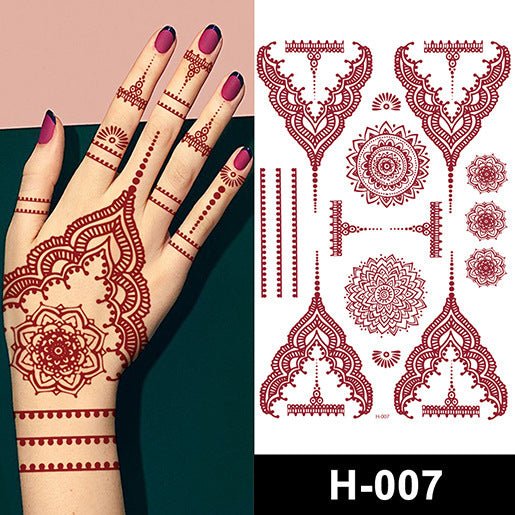 Hannah Red Lace Water Transfer Tattoo Sticker $7.30 Dana Fashion Pattern: H001 Size: 148X210MM Women's Accessories Product information: Pattern: H-001,H-002,H-003,H-004,H-005,H-006,H-007,H-008,H-009 Manufacturing process: transfer printing Material: craft