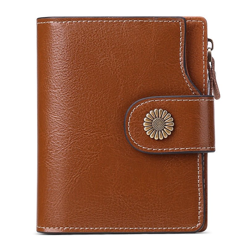 Hasp Clutch Girls Coin Pocket Multifunctional Card Holder $39.00 Dana Fashion Color: Vintage Brown Women's Bags Product information: Lining texture: Polyester Applicable scenario: Daily configuration Color: wine red [with gift box] anti-theft credit card,