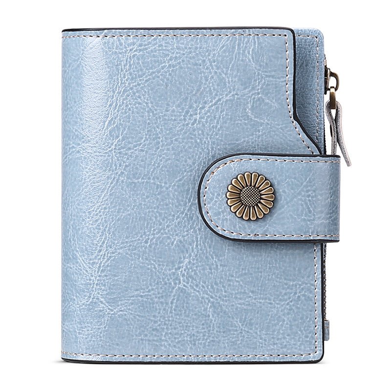 Hasp Clutch Girls Coin Pocket Multifunctional Card Holder $39.00 Dana Fashion Color: Custom Light Blue Women's Bags Product information: Lining texture: Polyester Applicable scenario: Daily configuration Color: wine red [with gift box] anti-theft credit c