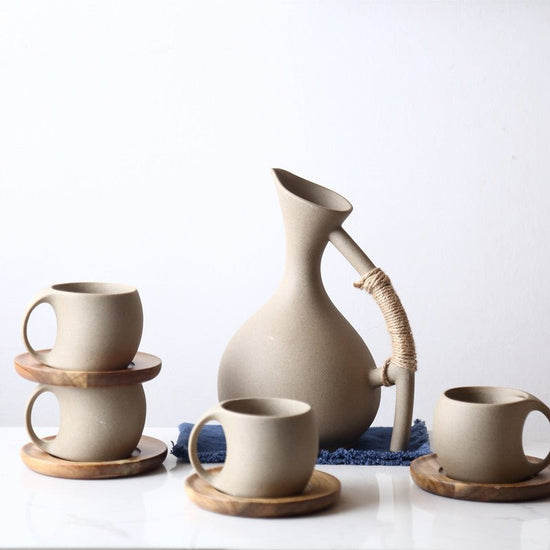 Healthy Pottery Cold Kettle Set $123.02 Dana Fashion style: A Dana's Kitchen Product information: Material: ceramic, bone china, silica gel, enamel, white porcelain, porcelain, pottery, PP, Melamine, melamine, bone powder bone china above 36%, bone powder