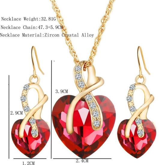 Heart-shaped faux austrian crystal zircon earrings $19.99 Dana Fashion Color: Blue Women's Accessories Product information: Style: Europe and America Material: glass/glaze Style: Women's Set combination: earrings + item accessories Circumference: 21cm (in