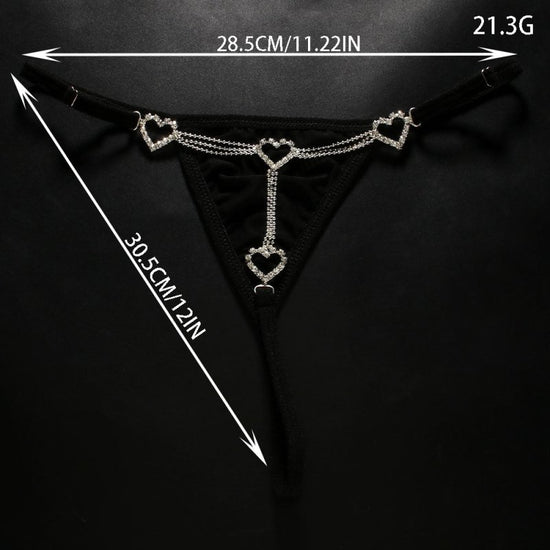Heart-shaped Underwear European And American Rhinestone Body Chains Accessories $20.84 Dana Fashion Color: Silver Women's Accessories Product information: Color: gold, silver Inlaid material: alloy inlaid artificial gem/semi-precious stone Chain style: Bo