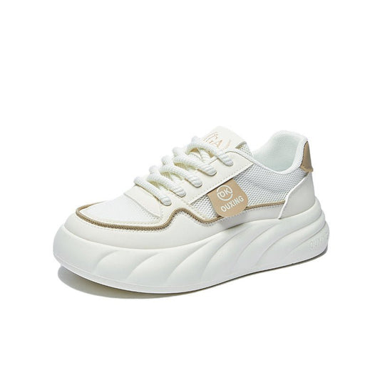Height Increasing Breathable Sports Board Female $38.98 Dana Fashion Color: Beige Black Size: 35 Women's shoes Product information: Lining material: Mesh Color: beige khaki, beige red, beige black, black card, khaki Upper height: low top Heel height: mid