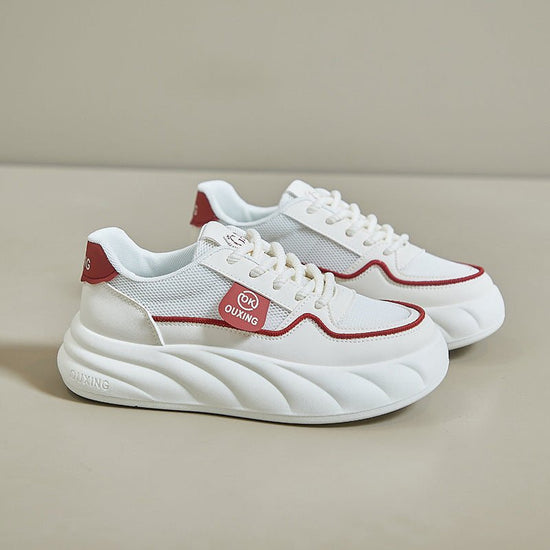 Height Increasing Breathable Sports Board Female $38.98 Dana Fashion Color: Beige Red Size: 35 Women's shoes Product information: Lining material: Mesh Color: beige khaki, beige red, beige black, black card, khaki Upper height: low top Heel height: mid he