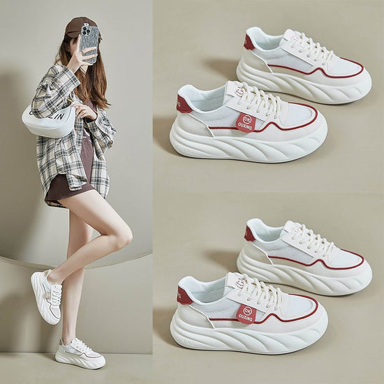 Height Increasing Breathable Sports Board Female $38.98 Dana Fashion Color: Beige Black Size: 35 Women's shoes Product information: Lining material: Mesh Color: beige khaki, beige red, beige black, black card, khaki Upper height: low top Heel height: mid